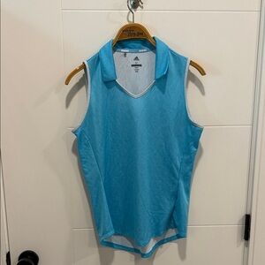 Adidas Women's Sky Blue Tank Top golf size medium